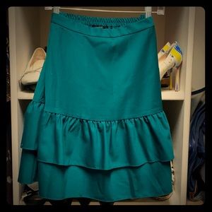J Crew ruffle hem skirt
